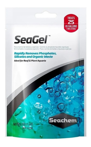 Seagel 100ml Seachem Carvão + Removedor Fosfato Silicato