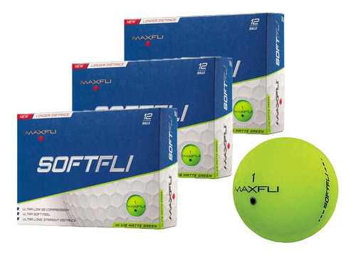 Maxfli Softfli Pelota Golf Mate Distancia Recta Larga Tacto