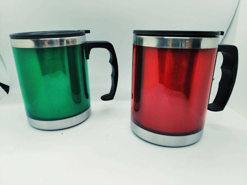 Taza Termica Con Tapa Plastica .