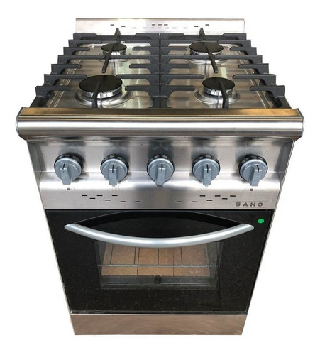 Imagen 2 de 2 de Cocina industrial Saho Jitaku 550 a gas 4 hornallas acero inoxidable puerta con visor 73L
