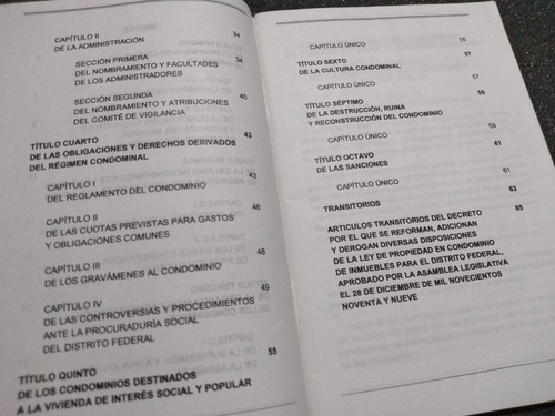 Ley De Propiedad En Condominio De Inmuebles Para El Df (Usado)