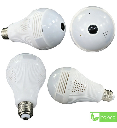 Imagen 4 de 10 de Camara Foco Led Wifi Hd 360° Espia Visión Nocturna Con Audio