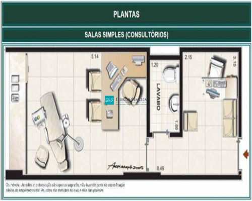 Imagem 7 de 8 de Sala Comercial No Petro Office - Com036 - 32070024