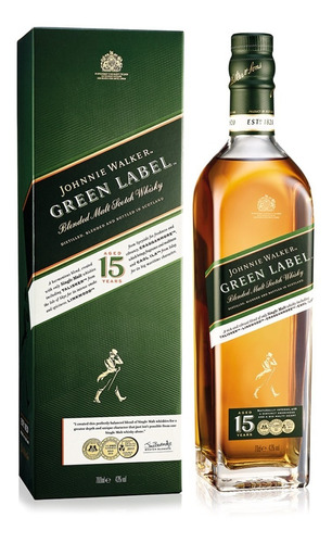 Whisky Johnnie Walker Green Label 15 Años 43% Alc. 750ml