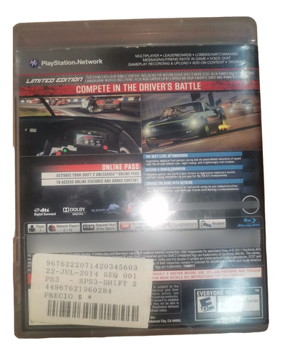 Juego Shift 2 Unleashed Ps3 (Usado)