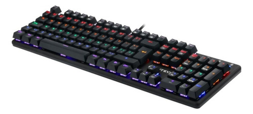 Teclado Gamer Mecánico Antryx Mk750 Chrome Storm Red Switch Color del teclado Negro Idioma Español