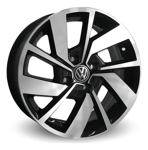 01 Roda Vw Gol Voyage 4x100 Aro 15 (1 Unidad) +bico Cor Preto Com Diamantado