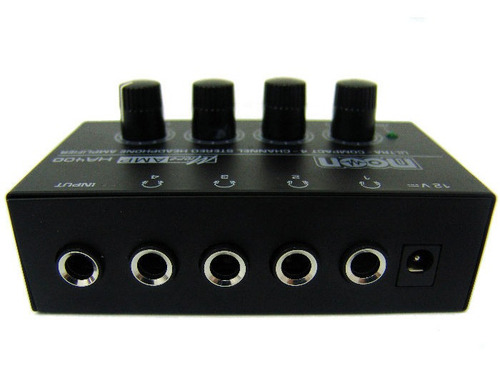 Imagen 2 de 4 de Amplificador Para Auriculares De 4 Salidas C/ Volumen
