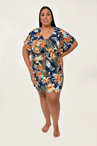 Sa da De Praia De Banho Plus Size Estampada Com Regulagem