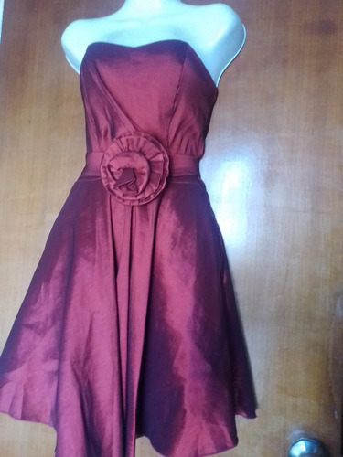 Vestido Descubierto Vino Tinto  Mujer Adultos Talla 6