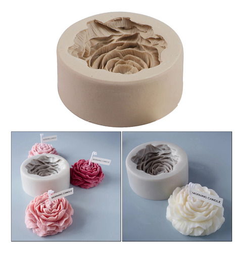 * Molde De Silicona Con Forma De Flor De Rosa, Molde De Vela