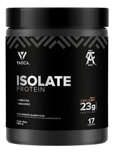 Suplemento En Polvo Yaoca Isolate Whey Protein 500g + Shaker Sabor Chocolate