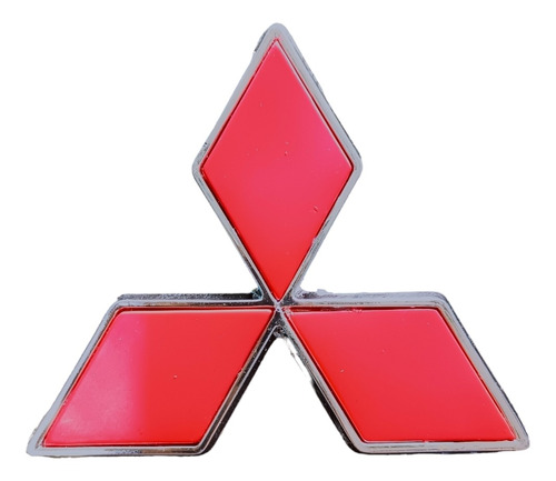 Emblema Logo Mitsubishi Rojo 10 Cm