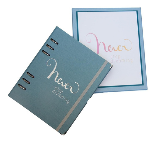 Imagem 2 de 10 de Planner A5 Cotton Azul - Ótima