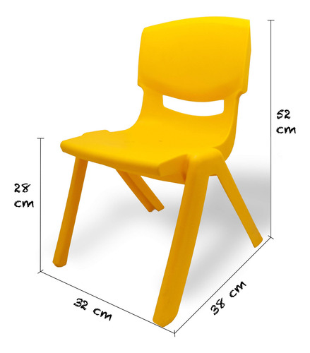 Mesa Rectangular Infantil Amarillo Con 6 Sillas Envío Gratis
