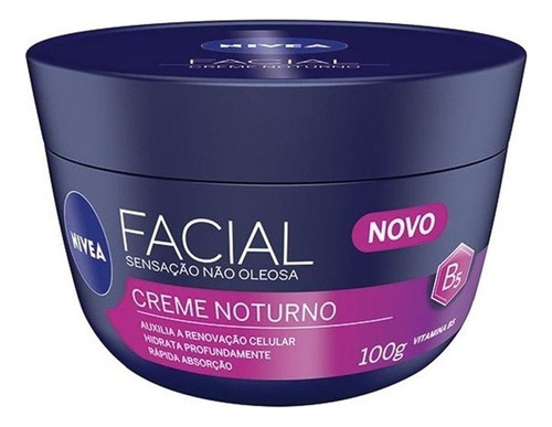 Hidratante Facial Nivea Creme Nutritivo Noturno 5 Em 1 100g Momento De Aplicação Noite Tipo De Pele