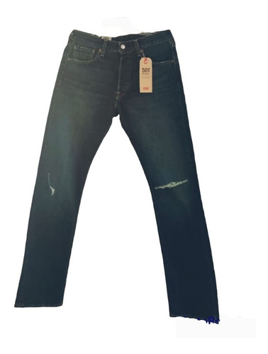Imagen 1 de 6 de Pantalón Jeans Levis 501 Original Hombre Destrucción Organic