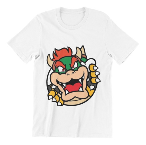 Polera Unisex Mario Bros Super Bowser Game Algodon Estampado