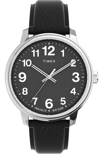 Timex Reloj Easy Reader Para Hombre De 1.693 in, Negro/sil.