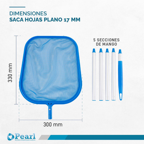 Sacahojas Pileta Pearl 17 Mm 5 Secciones De Mango