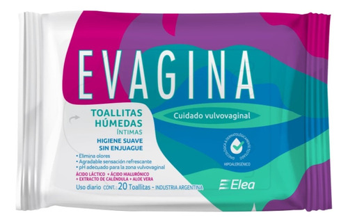 Evagina Toallitas Humedas Intimas De Higiene 20 Unidades