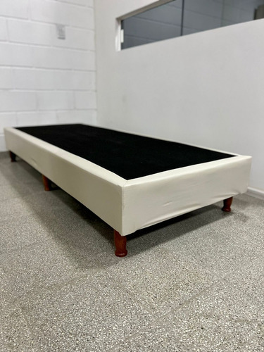 Base Sommier Box 1 Una Plaza 1,90 X 0,80 Somier Para Colchon Color Negro