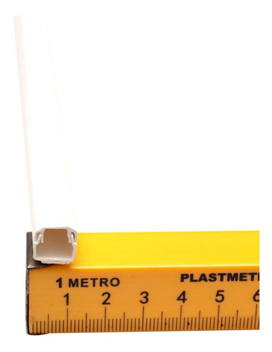 Imagem 1 de 2 de 10 Canaleta De Pvc 10x10x2000 E Fita Dupla Face Branco Ilumi