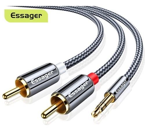 Cable Essager P2 estéreo macho a 2 RCA macho de 3,5 mm, 5 m