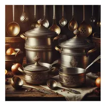 Comprar Vinilo 20x20cm Cucharas Y Cucharones Ollas Y Tapas C3