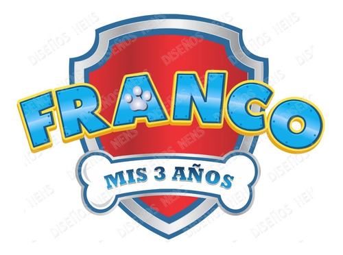 Paw Patrol Logo Personalizado Digital Patrulla