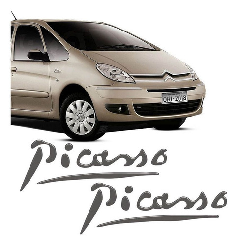 Par Adesivos Citroën Xsara Picasso Emblema Grafite Resinado