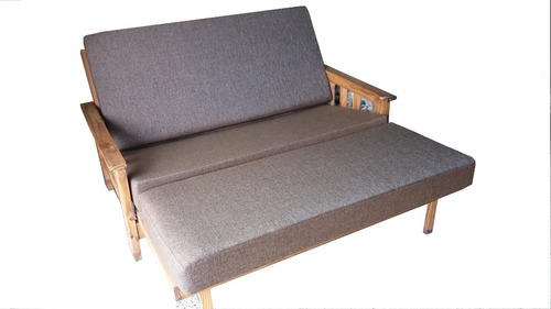 Colchon Placa 26kg Chenille Para Futon 2 Cpos Con Apoya Pies