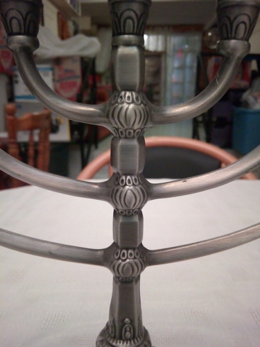 Menorah Original Karshi Jerusalem 1955 Plateada