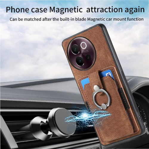 Funda For Vivo V40 Lite Crad Ranura Soporte Magnético Para