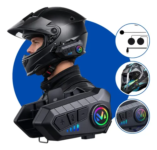 Fone De Ouvido Bluetooth Para Capacete De Motocicleta Rgb Se