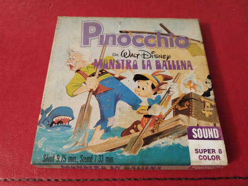 Pelicula Super 8 Dibujo Animado Pinocho Y La Ballena Disney