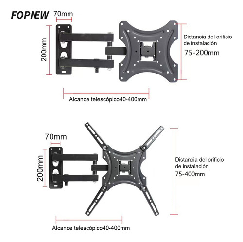 Soporte Base Brazo Para Pantalla Tv Monitor 32-55 Pulgadas