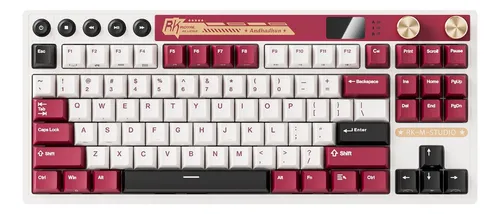 Teclado Mecánico Inalámbrico Español Rk Royal Kludge M87rojo