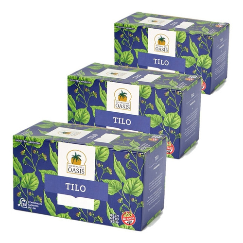 Té De Tilo Hierbas Del Oasis Pack X 3 Cajas