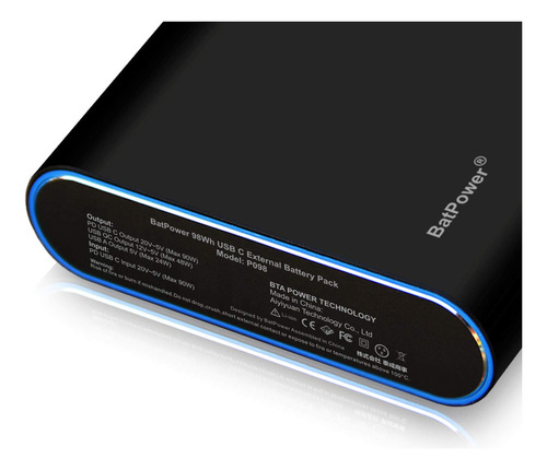 Batpower 98wh Banco De Energía Usb-c 120w Cargador