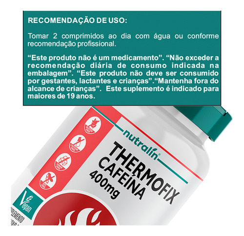 Thermofix Cafeína Nutralín 60 Comprimidos