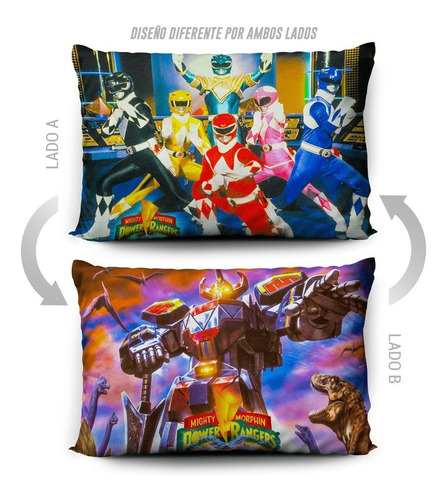 Imagen 5 de 5 de Funda De Almohada Power Rangers 70x45cm Vudú Love