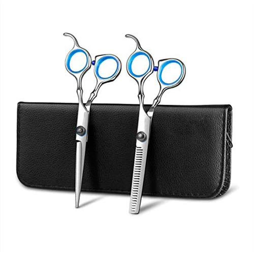 Imagen 10 de 10 de Kit Tijeras De Peluquería Profesional Corte + Pulir
