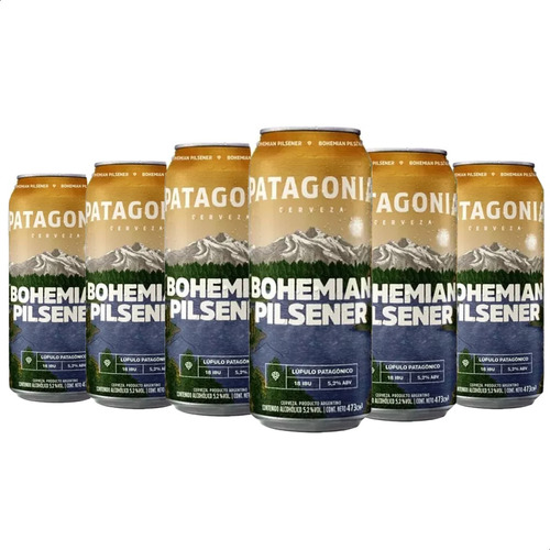 Cerveza Patagonia Bohemian Pilsener 410ml Pack X12