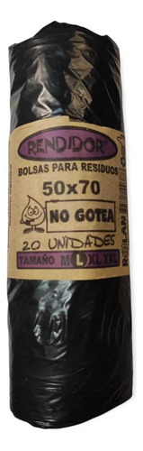 Bolsa Residuo 50x70 Rollo X 20 Unidades No Gotea Calidad