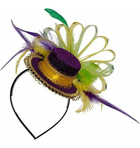 Diadema Con Sombrero De Copa Morado Esqueleto - Mini Sombrer