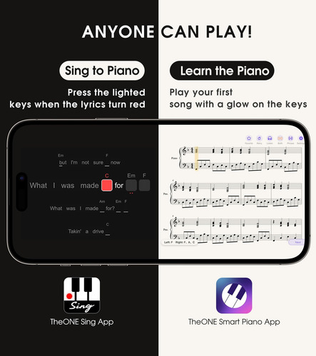 The One Smart Piano Sing, 61 Keys Piano Keyboard Para Cantar