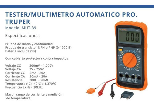 Multimetro Digital Profesional ( Tester )