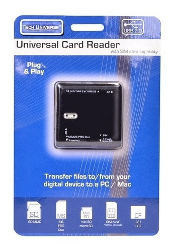 Lector Memorias Compact Flash Sim Ms Pro Duo Micro Mini Sd