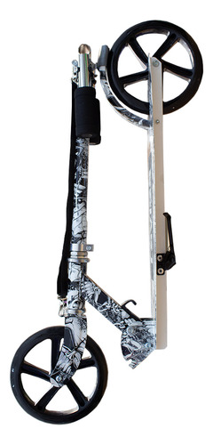 Scooter Patín Plegable Para Niñas Y Niños + Protecciones Color Azul Calavera